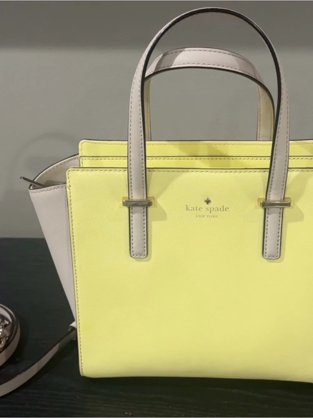 Kate Spade New York Lemonade & Linen Leather Satchel